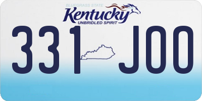 KY license plate 331JOO