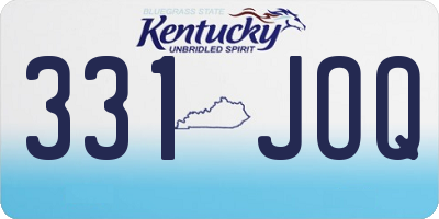 KY license plate 331JOQ