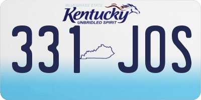 KY license plate 331JOS
