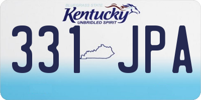 KY license plate 331JPA