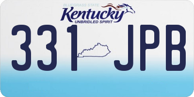 KY license plate 331JPB