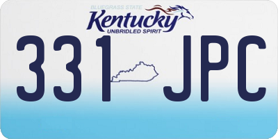 KY license plate 331JPC