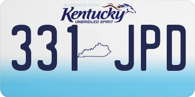 KY license plate 331JPD