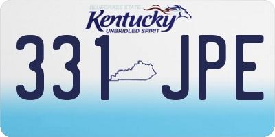 KY license plate 331JPE