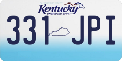 KY license plate 331JPI