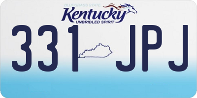 KY license plate 331JPJ