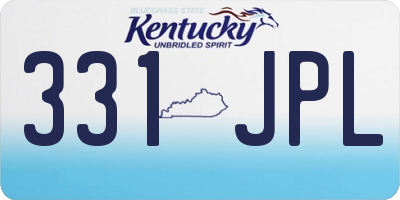 KY license plate 331JPL