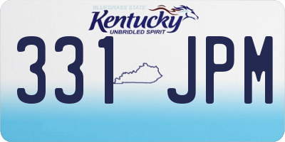 KY license plate 331JPM