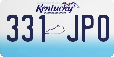 KY license plate 331JPO