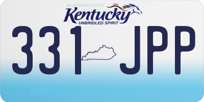 KY license plate 331JPP