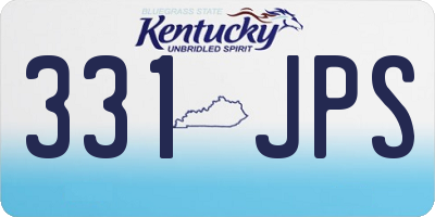 KY license plate 331JPS