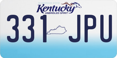 KY license plate 331JPU