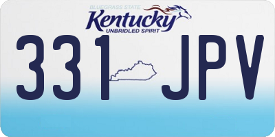 KY license plate 331JPV