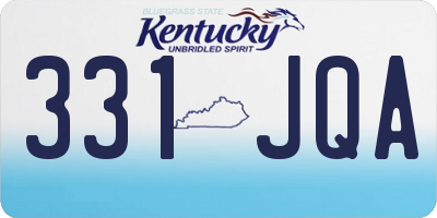 KY license plate 331JQA