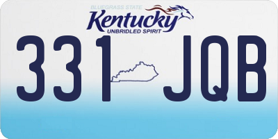 KY license plate 331JQB
