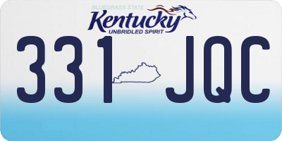 KY license plate 331JQC