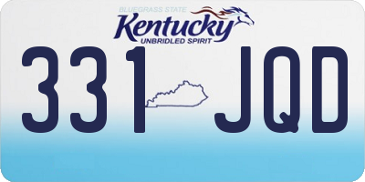 KY license plate 331JQD