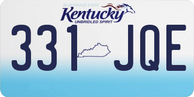 KY license plate 331JQE