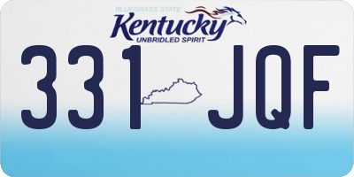 KY license plate 331JQF