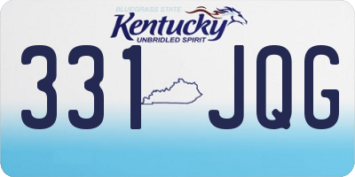 KY license plate 331JQG
