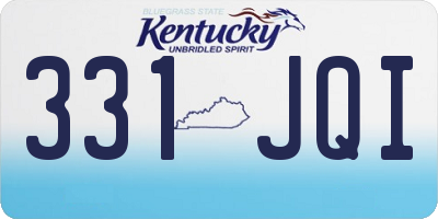 KY license plate 331JQI