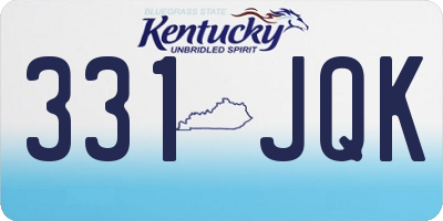 KY license plate 331JQK