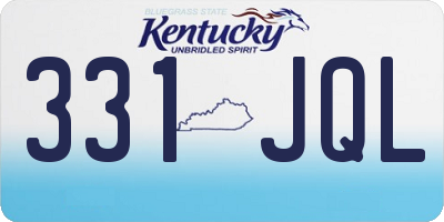 KY license plate 331JQL