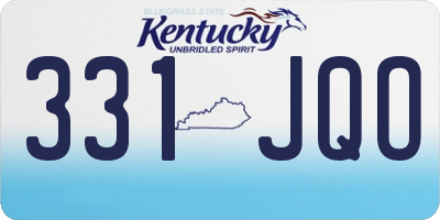 KY license plate 331JQO