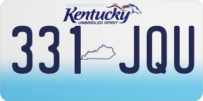 KY license plate 331JQU