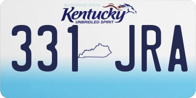 KY license plate 331JRA