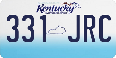 KY license plate 331JRC