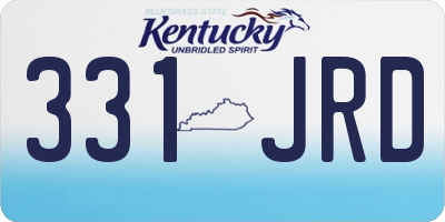 KY license plate 331JRD