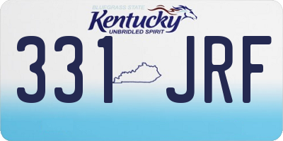 KY license plate 331JRF