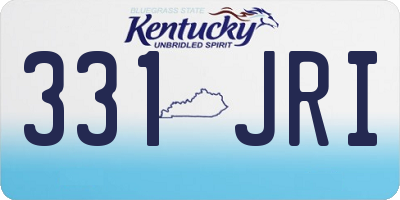 KY license plate 331JRI