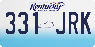 KY license plate 331JRK