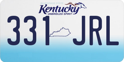 KY license plate 331JRL