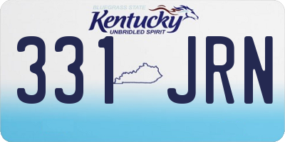 KY license plate 331JRN
