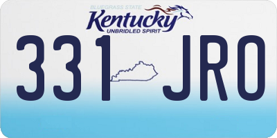 KY license plate 331JRO