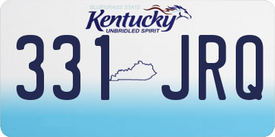 KY license plate 331JRQ