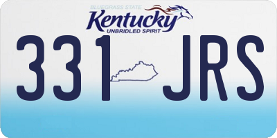KY license plate 331JRS