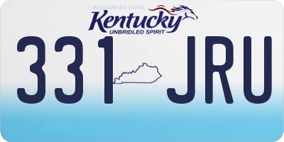 KY license plate 331JRU
