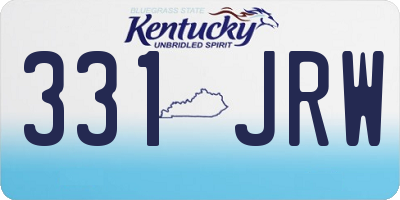 KY license plate 331JRW