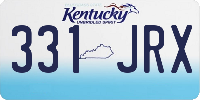 KY license plate 331JRX