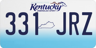 KY license plate 331JRZ