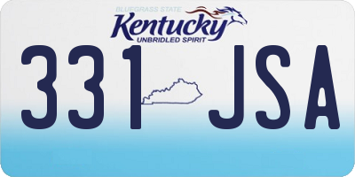 KY license plate 331JSA