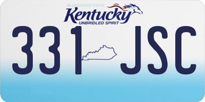 KY license plate 331JSC