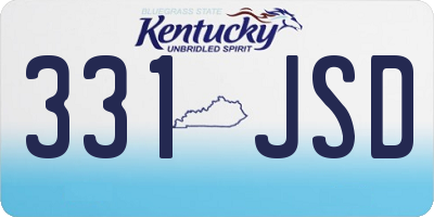 KY license plate 331JSD