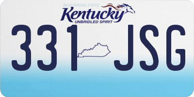 KY license plate 331JSG