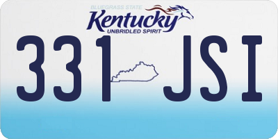 KY license plate 331JSI