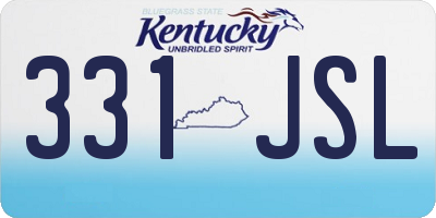 KY license plate 331JSL